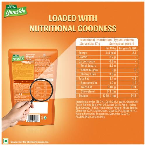 Tata Sampann Yumside Hyderabadi Style Biryani Paste - Ready To Cook, 150 g-3.webp